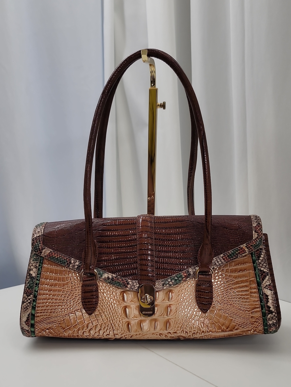 Brahmin Honey Brown Devonshire Dayan Satchel